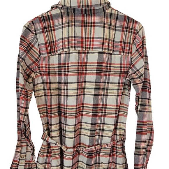 LL Bean- Signature Flannel Shirt Dress- size 4 - Picture 3 of 7